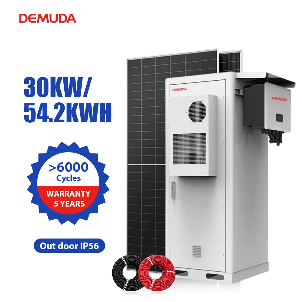 DEMUDA Easy Install Outdoor Industrial 30KW 50KWH 50kw 100kwh Bess Solar Battery Energy Storage System Hybrid Power System