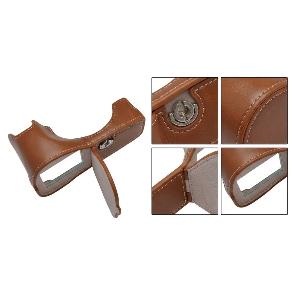 PU Leather Camera Half Case For Panasonic For G85 For G95 - Stylish Protection Camera Parts Accessories