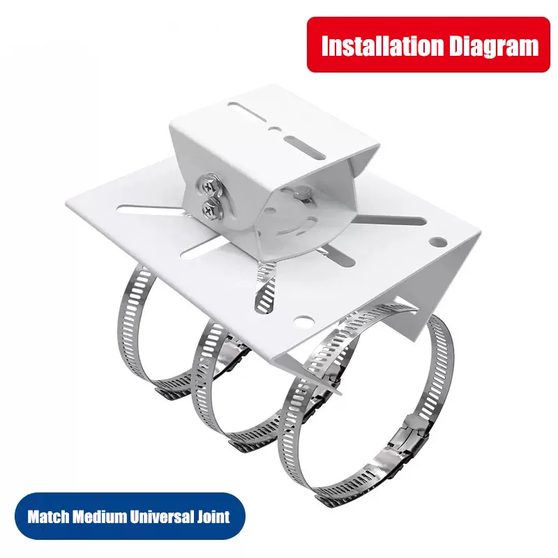 Security Camera Pole Mount Bracket Monitoring Hoop Bracket Street Light/ Electric Pole/Vertical Pole/Horizontal Bar Pole Holder