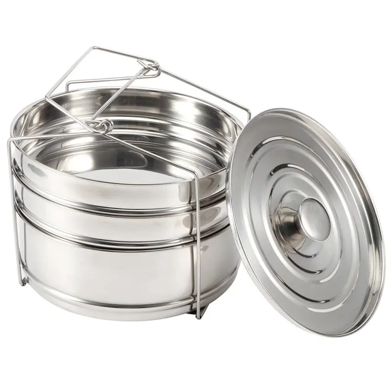 

ABYP Stackable Stainless Steel Steamer Pot Food Steamer Basket Set For Steaming Rice, Vegetable, Meat, Fish Kitchen Supplies