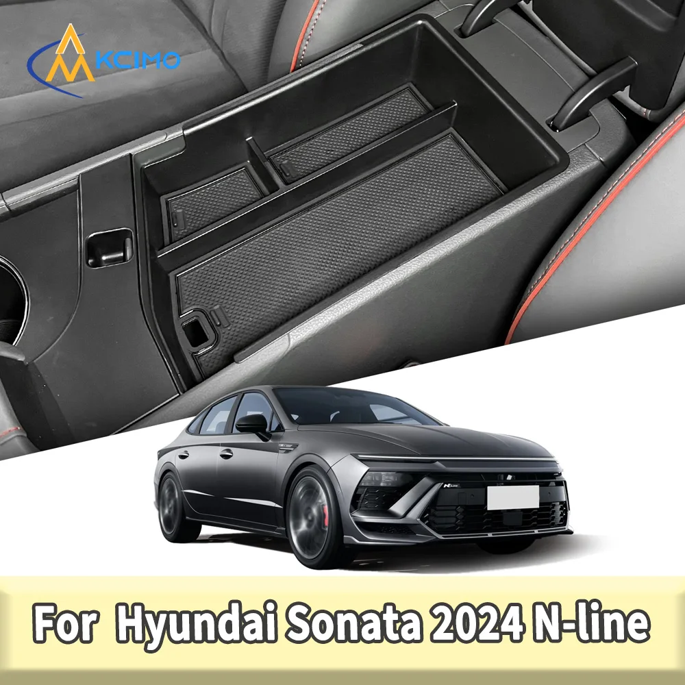 

LHD Wireless Armrest Storage Box Anti Dirt Pad for Hyundai Sonata 2024 N-line Left Hand Drive Tidying Car Interior Accessories