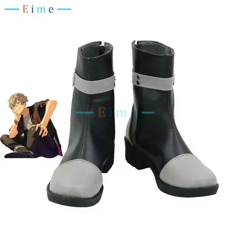 Ogami Koga Cosplay Shoes Game Ensemble Stars Cosplay Boots PU Leather Shoes Halloween Carnival Props Custom Made