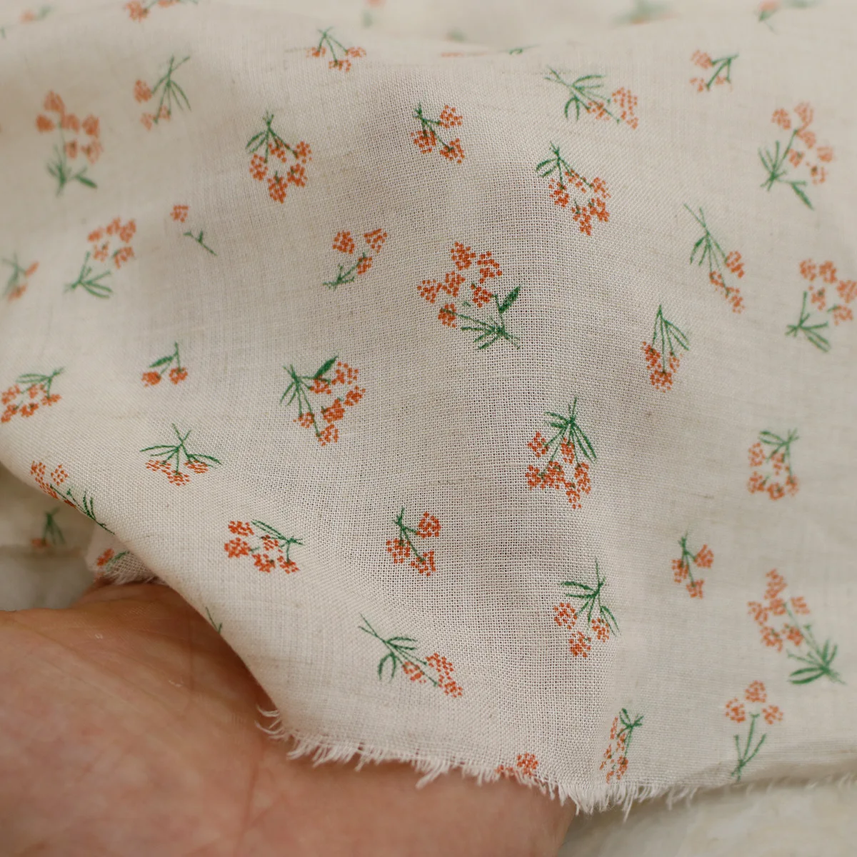 

2025 New Floral Print Cotton Linen Fabric Sewn Clothing Materials For Children's Clothing, Shirts, Skirts, Curtain Decoration