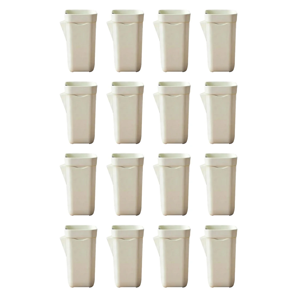 10 or 16 Piece Self Watering Flower Pots with Drainage Holes Wicks and Plant Labels for Indoor Propagation Use