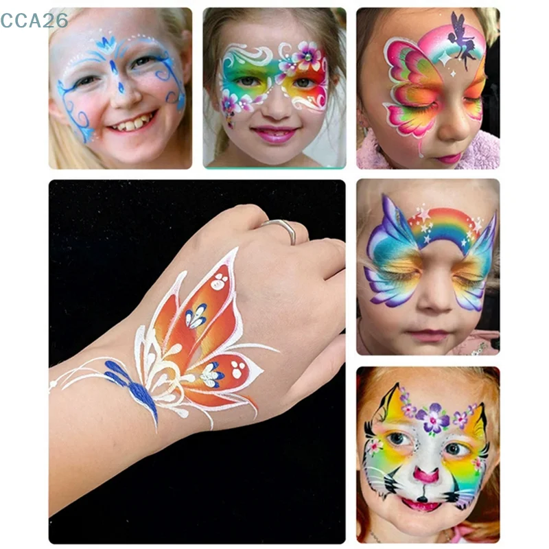 

Body Painting Face Body Art Paint Professional Wooden Handle Paint Brushes Set Portable With Storage Box Watercolor Brushes Kits