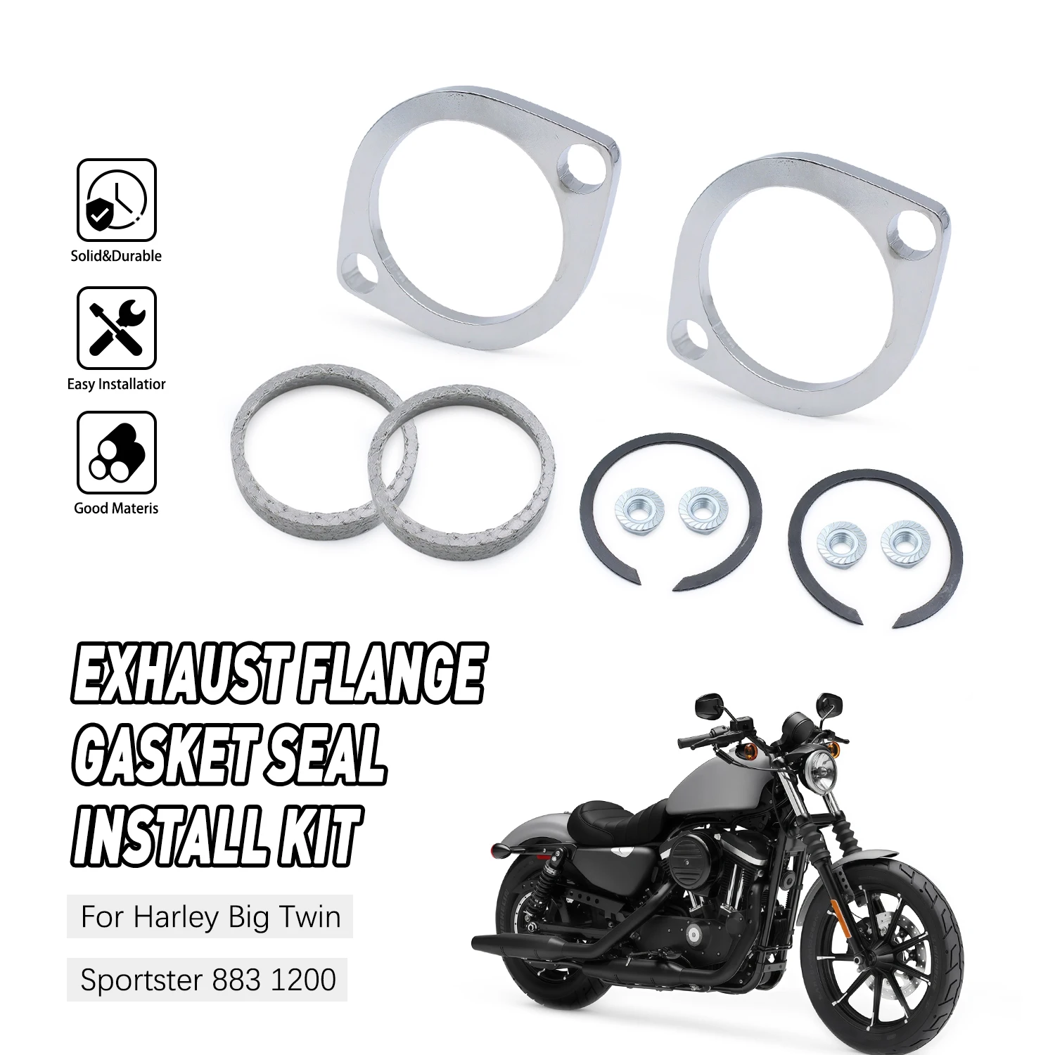 

Motorcycle Parts Exhaust Port Pipes Torque Cone Gasket Seal Kit Exhaust Gasket Seal Installer Tool For Harley Sportster 883 1200