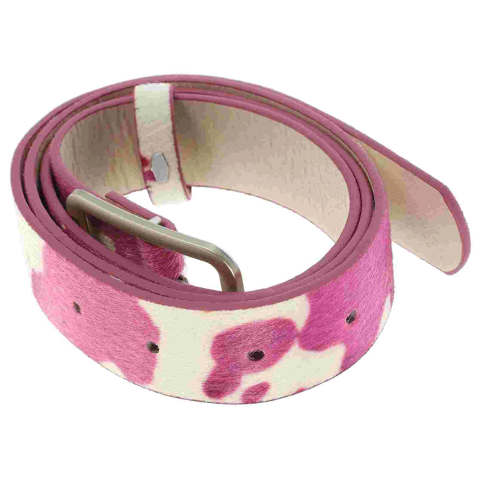 Cow Print Belt Cowgirl Belt Fashion Early Belt Women Waist Belt Adjustable Belt for Jeans Pants Fashion 2025 New Style