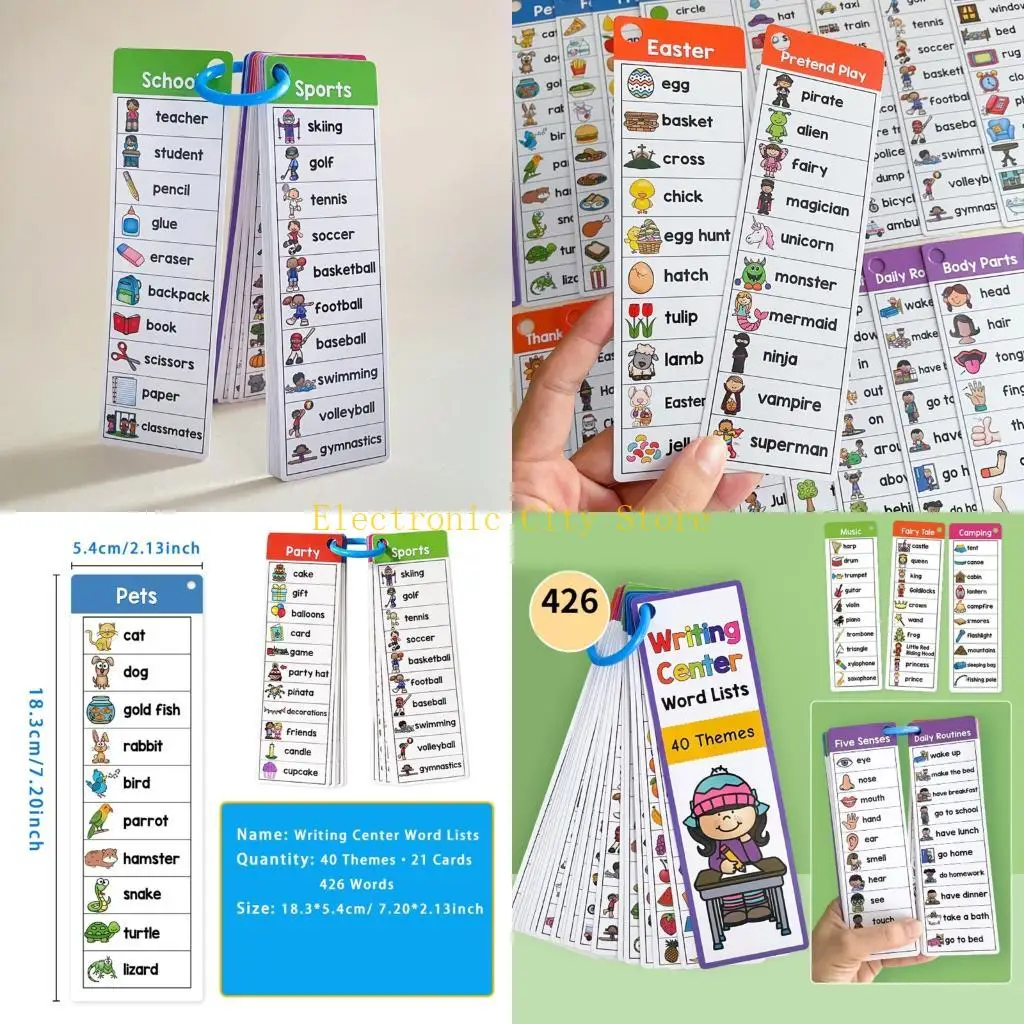 Double Sided English Sight Words Learning Cards High Frequency Words Flash Cards HU8D
