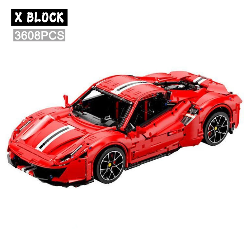 

Technical Famous Super Racing Car Building Block MOC Static Model Bricks Kids Assembly Vehicle Set Boys Toys Gifts For Childrens