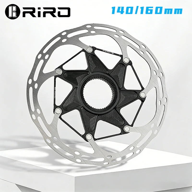 

RIRO Road Bicycle Centerlock Disc Brake Rotor Pad CNC Lighweight MTB Bike Rotor 140mm 160mm Cycling Discs Rotor Floating Disk