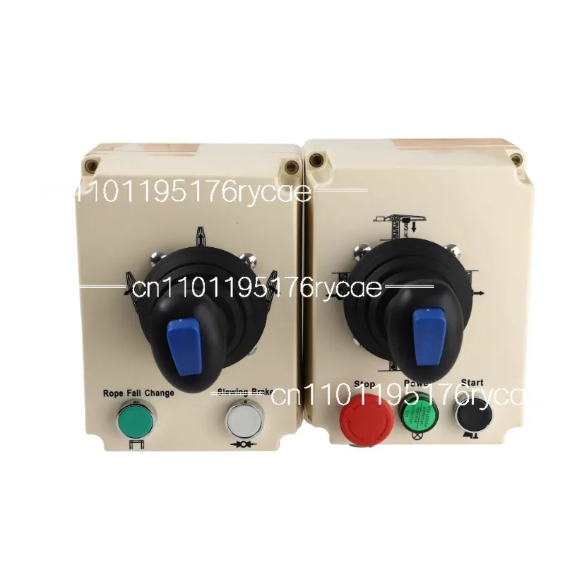Tower crane console joystick controller, rotary continuously variable speed