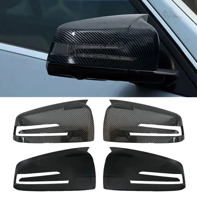 

Carbon Fiber/Glossy Black Side Mirror Covers for Mercedes W176 W246 W204 W212 W221 C117 X204 X156 ABS Plastic Car Accessories