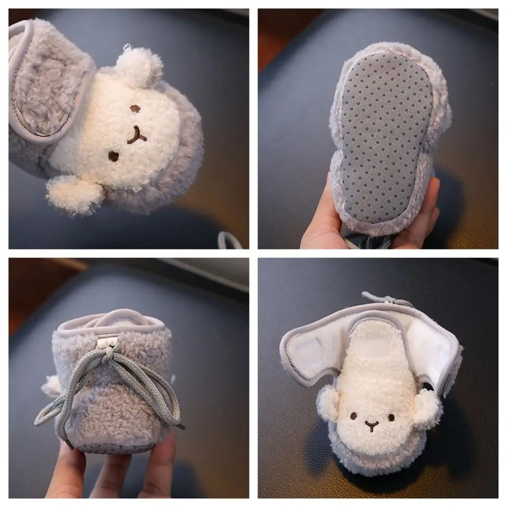 Warm Cute Monkey Newborn Shoes Slipper Soft Comfortable Anti-Slip Socks Toddler Crib Boots Infant Girls Boys Girls Boys view 4