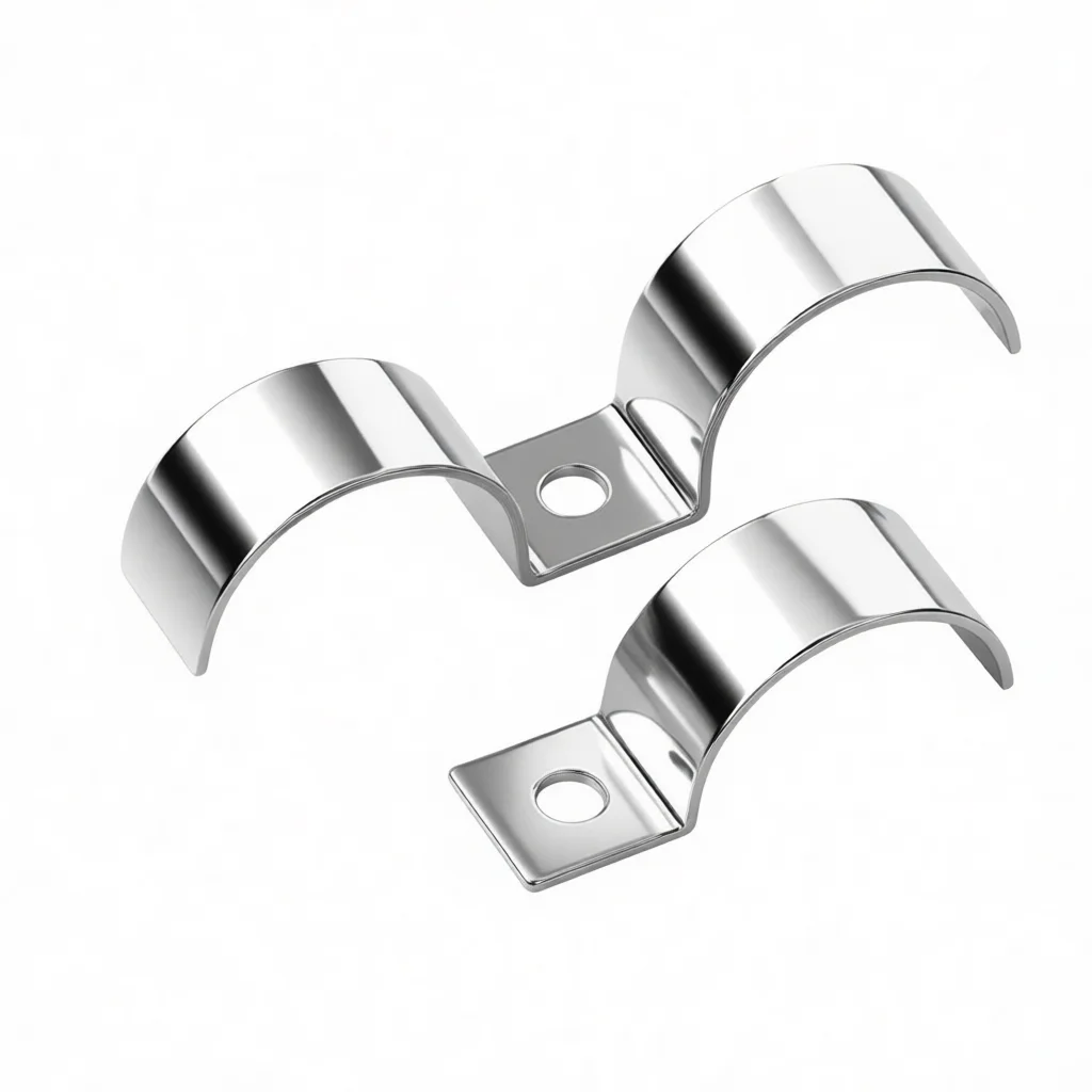 Heavy Duty P Style Pipe Strap 304 Stainless Steel Single Hole Saddle Support Utility Conduit Mounting Pipe Clamp