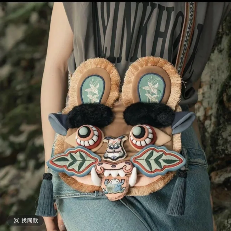

2026hot Original Tiger Head Bag Chinese Heritage Embroidery Crossbody Shoulder Bag Handmade Intangible Culture Cute Trendy Gift