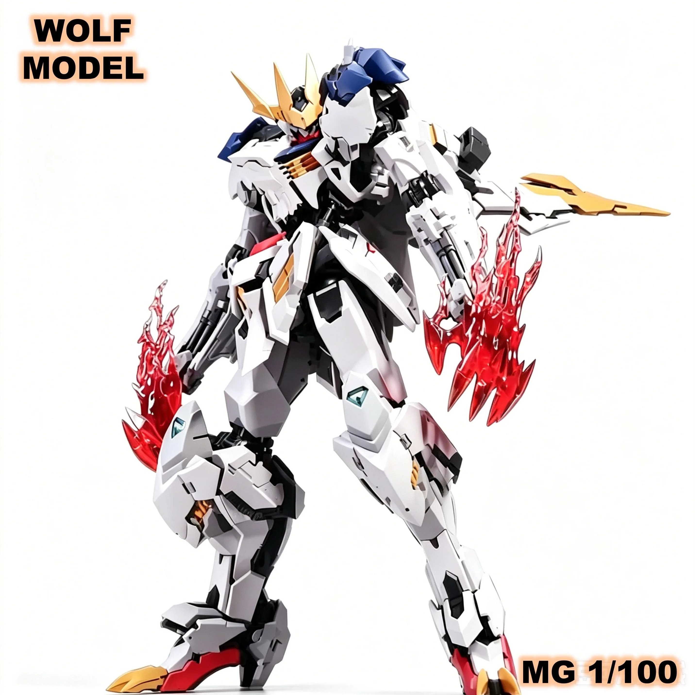 WOLF Model 1/100 MG ASW-G-08 Barbatos Lupus Rex GK Assembly Model Kits Alloy skeleton Plastic Model Toys Action Figure Robot