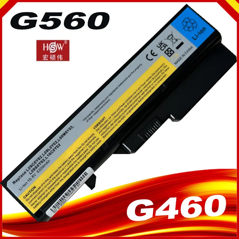 Batería para Portátil Lenovo IdeaPad G570 G575 G575A G575G G575L G770 G780 V300 V360 V370 Z370 Z460 Z465 Z470 Z475 Z560 L08S6Y21