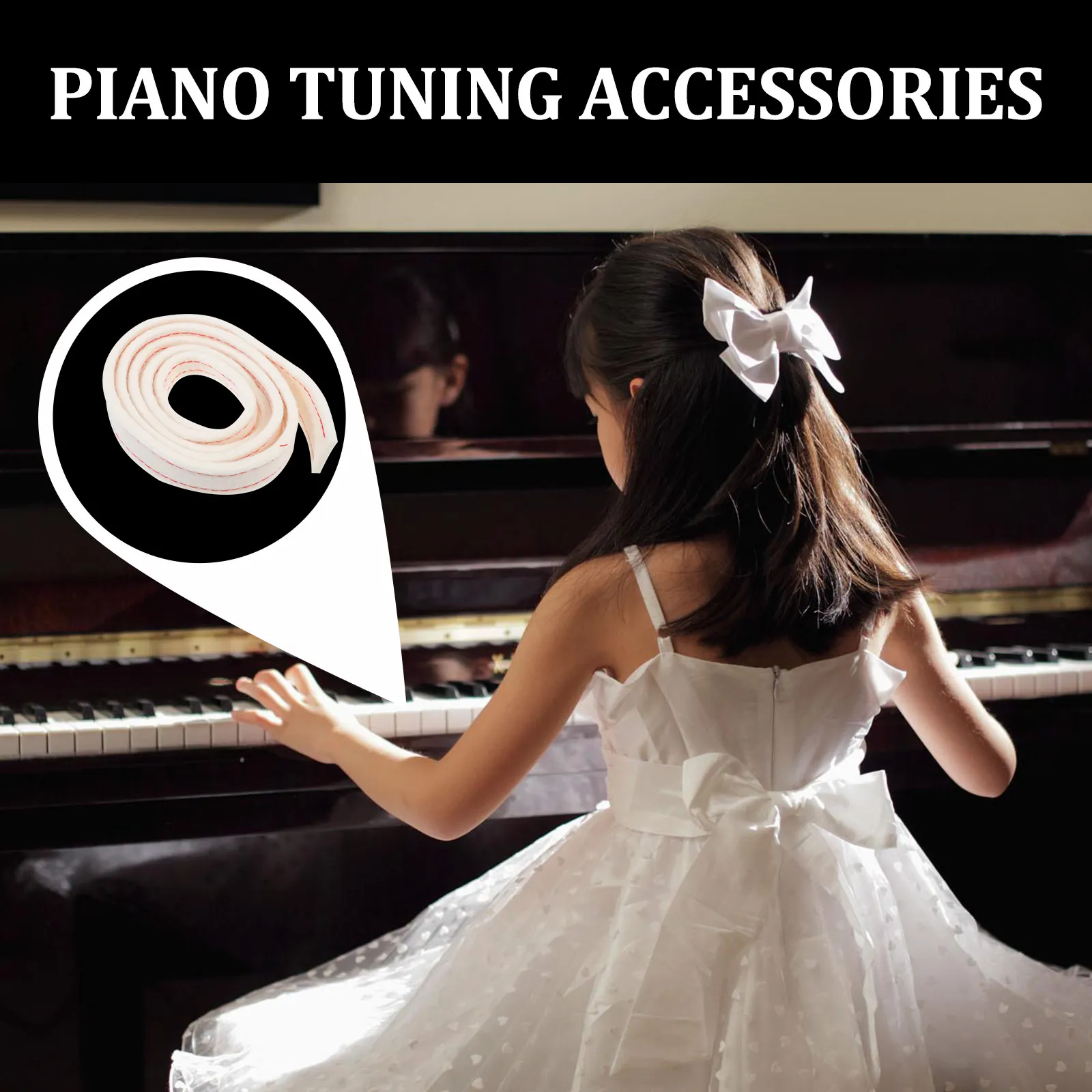 

Piano Soundproof Tape Professional Tuner Tools Musical Instrument Tuning Spanner Kit Accessory Yellow Accesories
