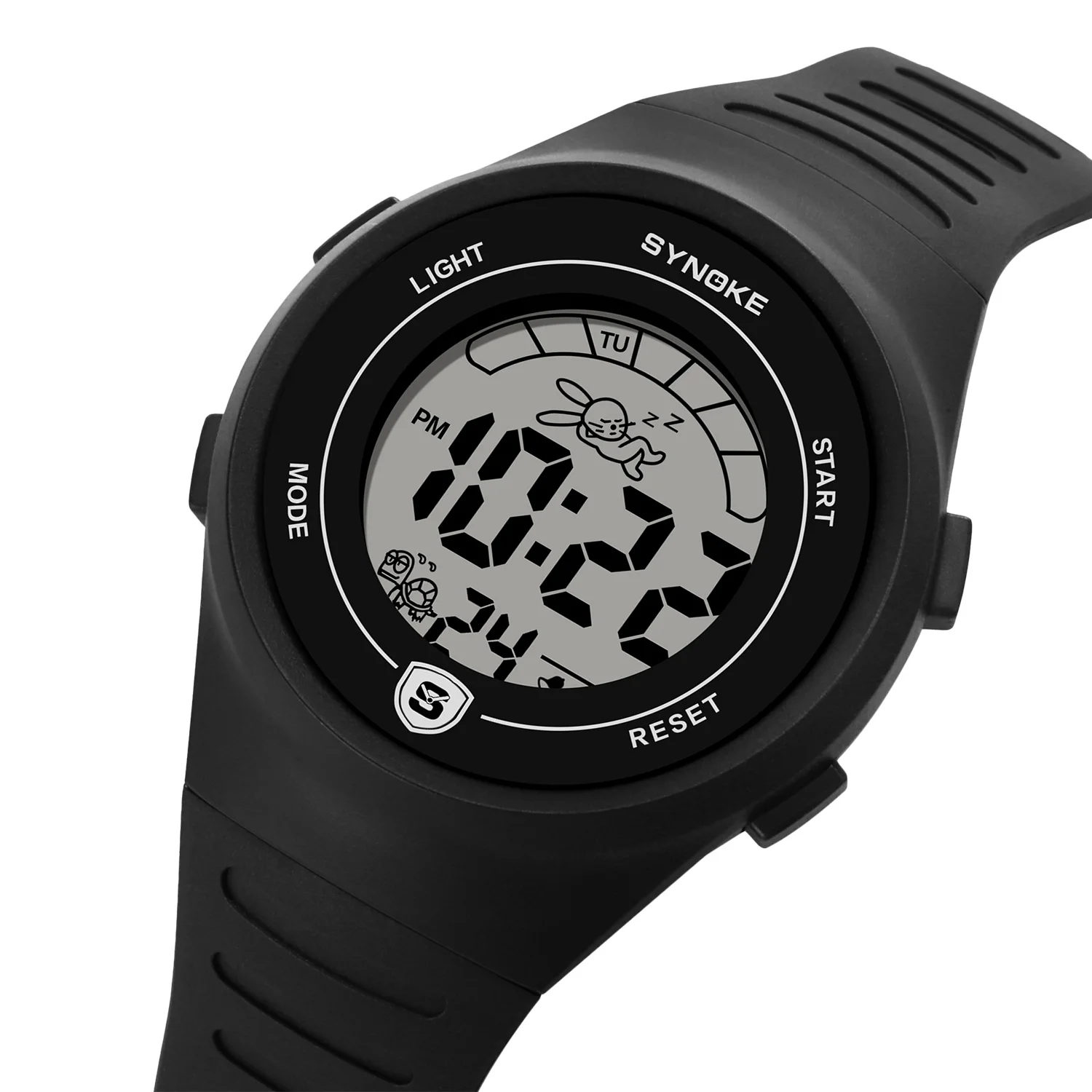 Waterproof Student Watch, Digital Watch Support EL Light Alarm Clock Stopwatch Date Display