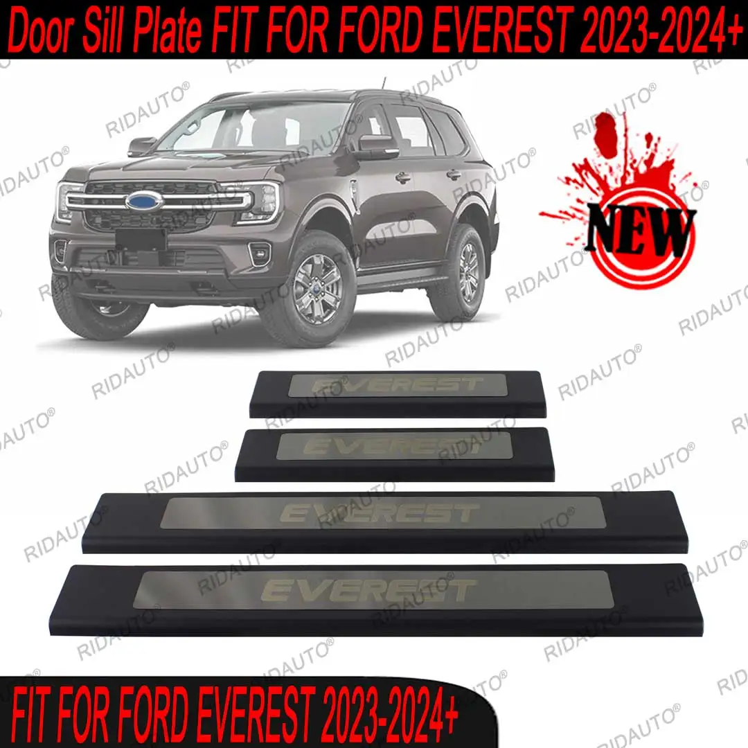 Car Pickup Threshold Strip For Next GEN FORD EVEREST 2023 2024 Door Sill Scuff Plate Protector Trim Pedal Sticker Accessories