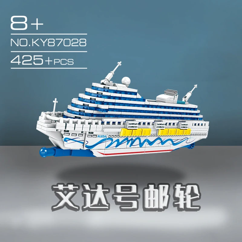 New Titanic Model Boat Creative Luxury Cruise Ship Liner Vessel Building Blocks Sets DIY Dolls Assemble Brick Kids Toys Gifts