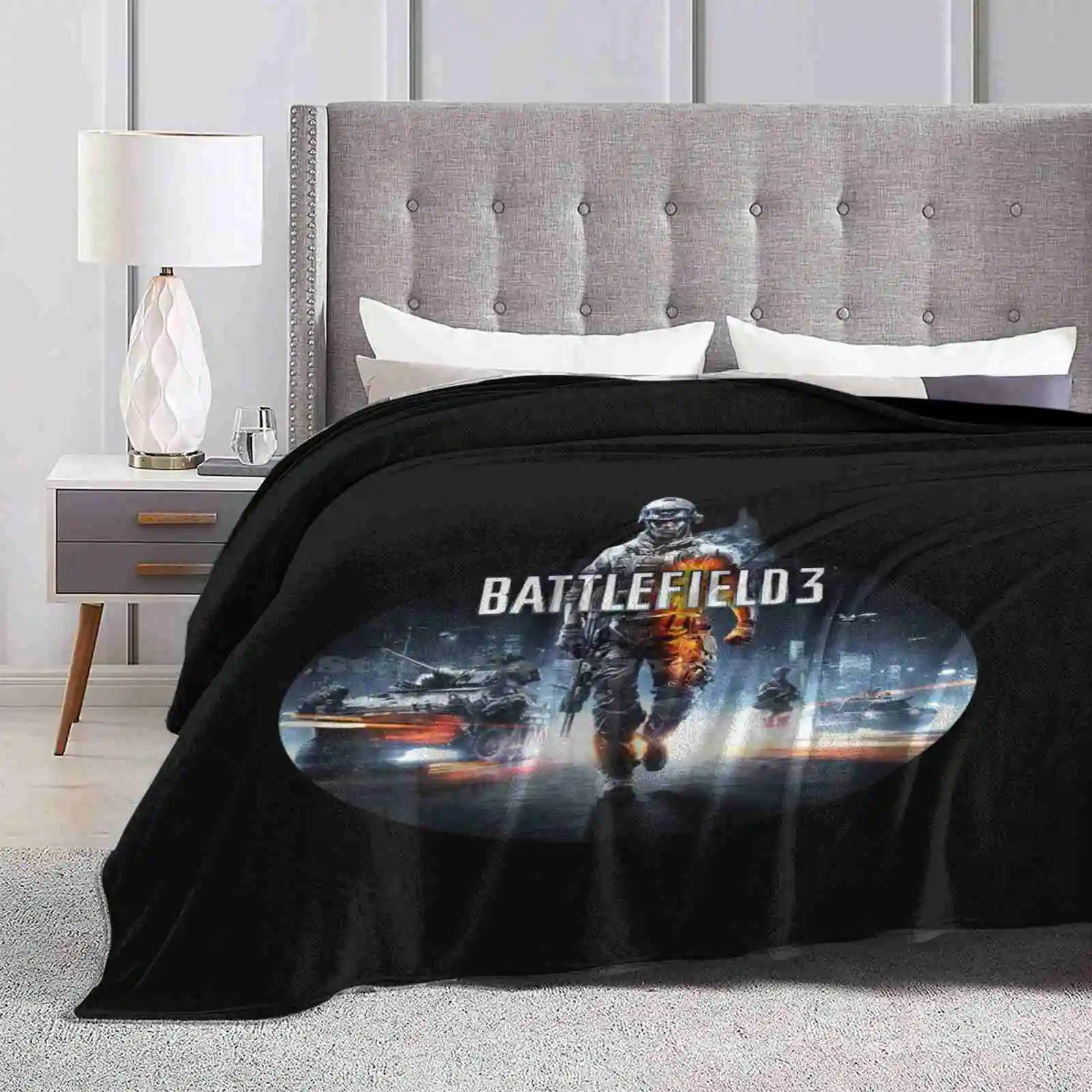 Bf3 Soft Warm Throw Blanket Bf3 Bf4 Bfv Shooter Games Ps4 Pcgamer Guns War Bf2042 image 2