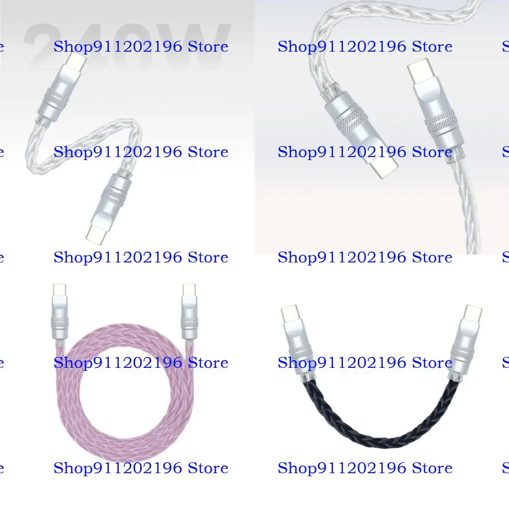 

P82A Type C to Type C Braided Cable Eight Cored Monocrystalline Copper LIne Fast