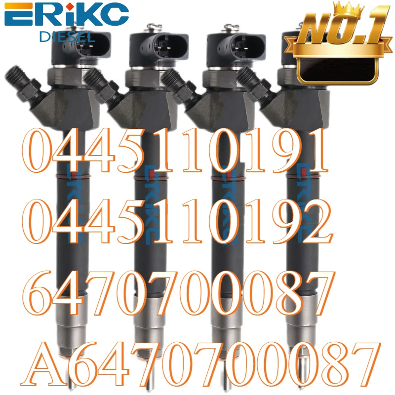 

4PC 0445110191 Diesel Fuel Injector 0445110192 OEM 6470700087 A6470700087 0986435113 For Mercedes-Benz