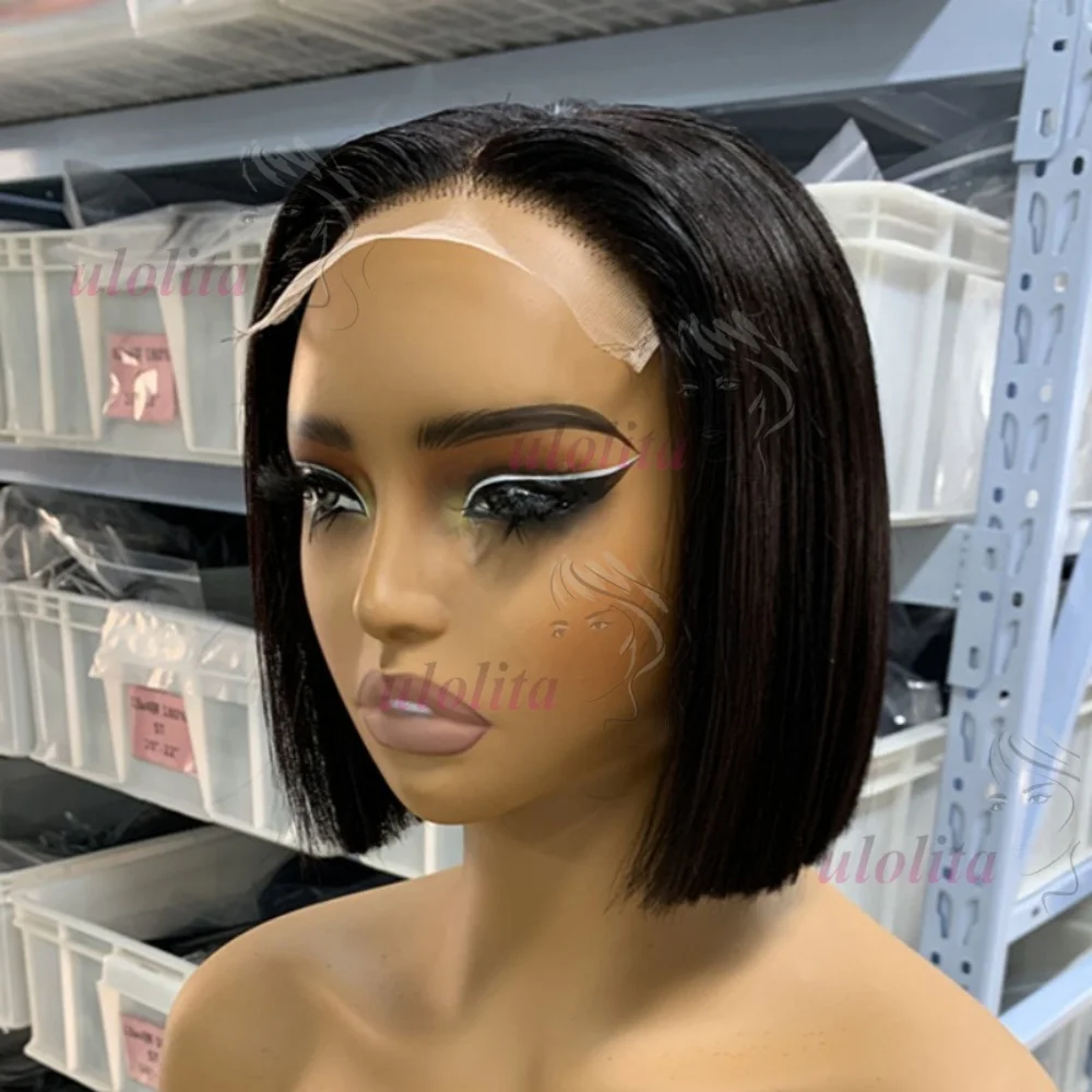 Super Double Drawn BOB Glueless Bone Straight Vietnamesische Haarperücken 8 Zoll 13x4 Lace Frontal Perücke 2x6 4x4 5x5 Closure Perücke – Detail 9