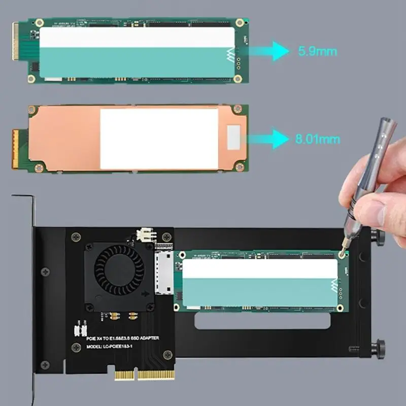 R53C PCIe 5.0 4X to U.2/U.3 Hard Disk Adapter Card PCIE Gen5.0 4X Adapter Card