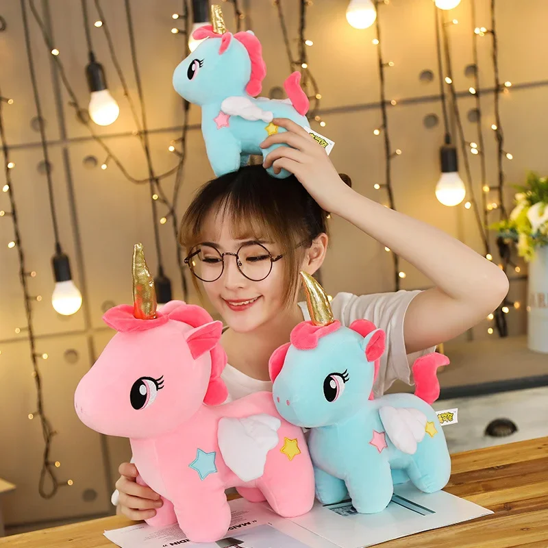 20cm Soft Unicorn Plush Toy Baby Kids Appease Sleeping Pillow Doll Animal Stuffed Plush Toy Birthday Gifts for Girls Children