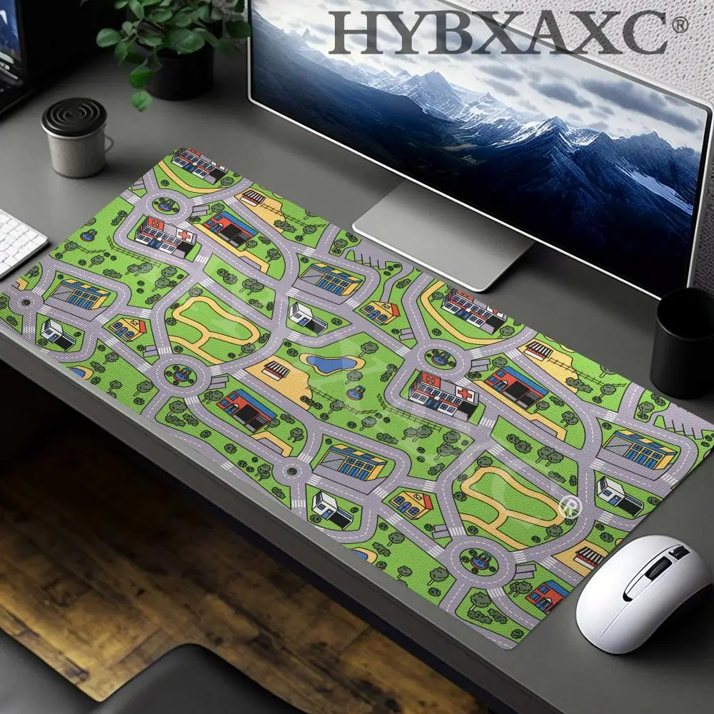

HYBXAXC City Carpet Desk Mat Nostalgia Mousepad 90s 2000s Nostalgia Gift 90s Mousepad Gaming Keyboard Retro Vintage Office Decor