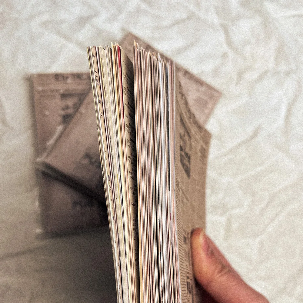 118Pcs Vintage Old Newspaper Craft Paper Pack Retro Travel Tickets Art Paper Junk Journal Ephemera Collage Scrapbooking Material view 4