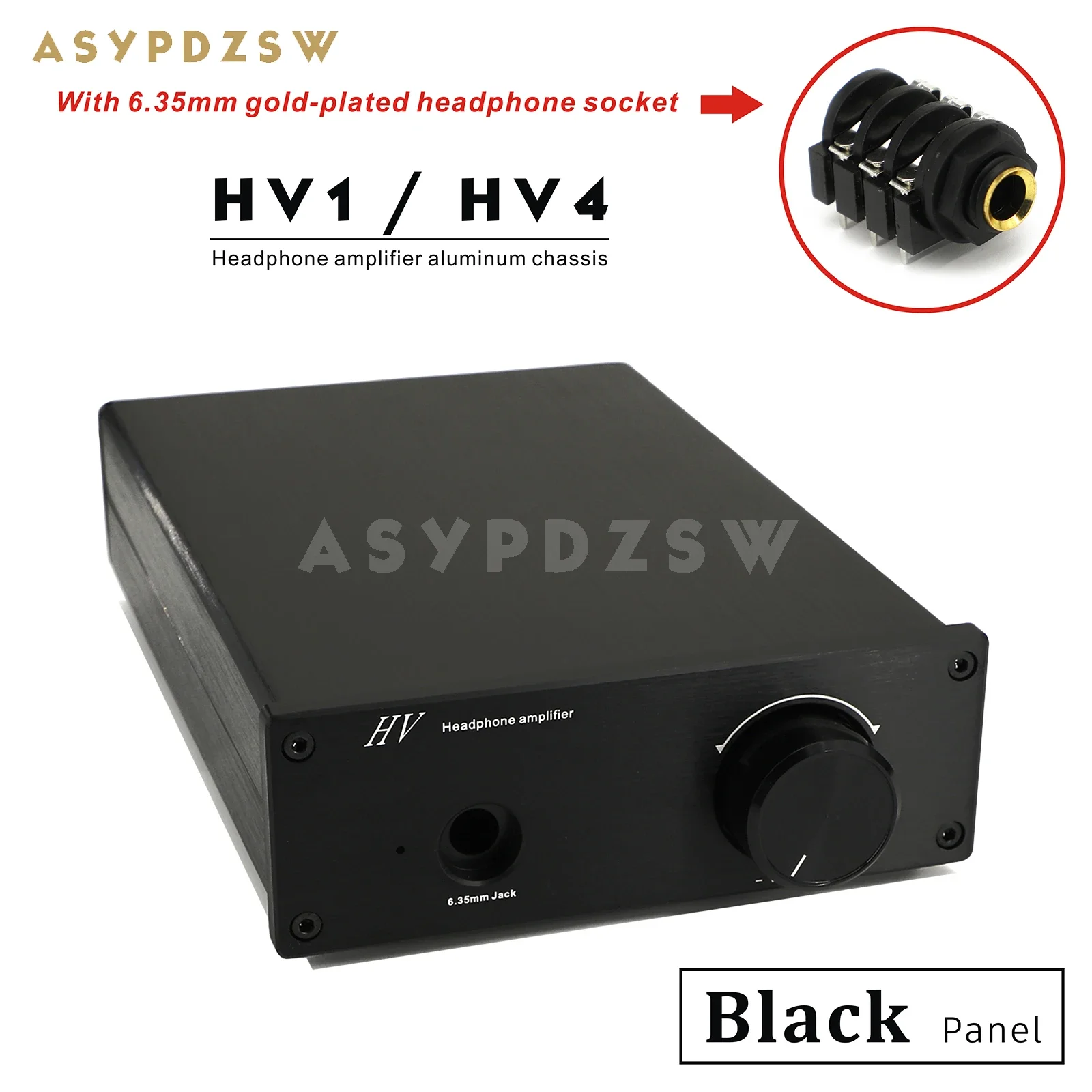 ZEROZONE HV1/HV4 Headphone amplifier Silver or Black Universal Full aluminum chassis HV-1/HV-4 Amp Case/Enclosure/Box