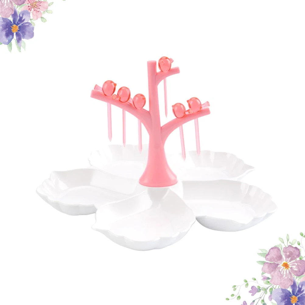 

Divided Fruit Plates Snack Tray Elegant Design Lightweight Easy Clean Decorative Bowls Trays For Home Party
