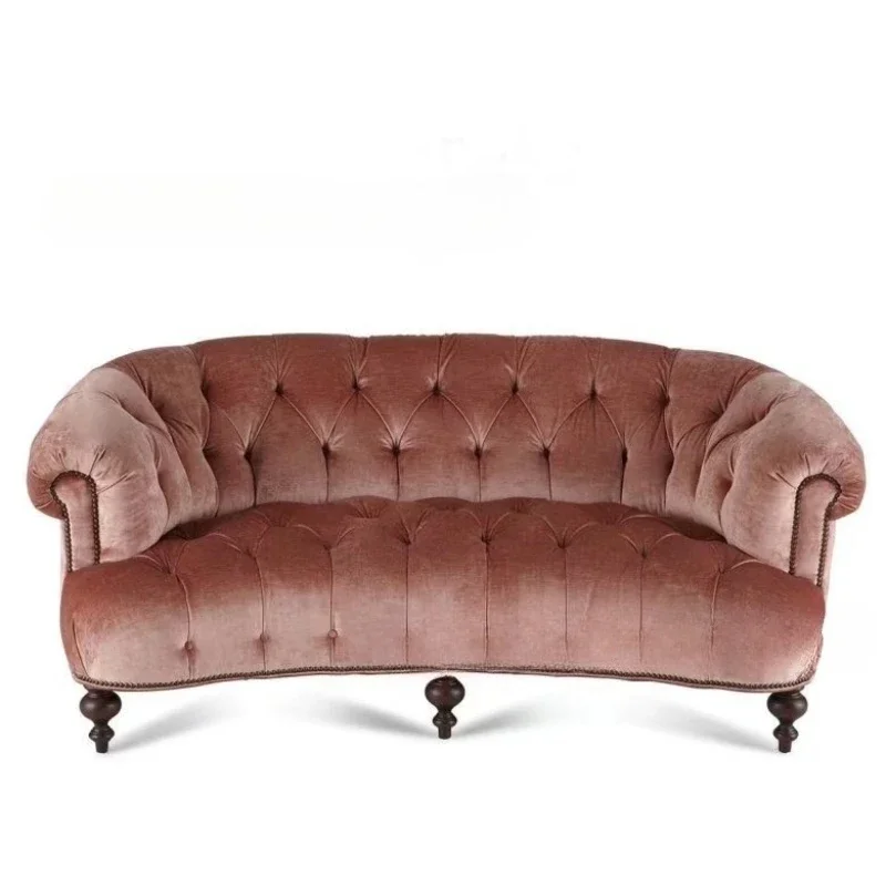 Amerikanische Stoffkunst Einzel- und Doppelsofa für drei Personen, Möbelkombination, Hotelcafé, Freizeitverhandlung, Empfangssofa