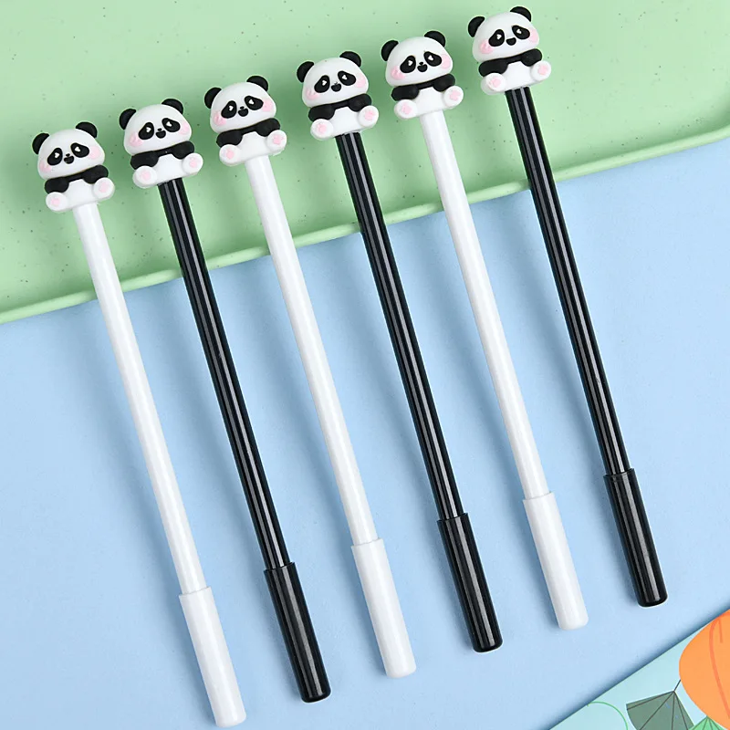 24Pcs Wholesale New cute bear panda cartoon student gender-neutral pen creative learning stationery prizes Back to school