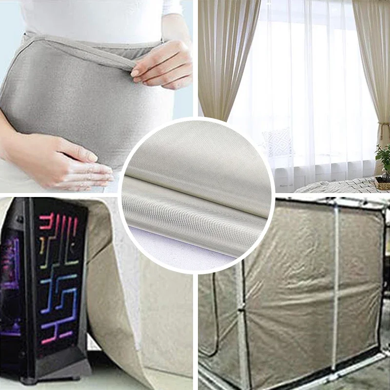 Faraday High-Performance Conductive Mesh Fabric for EMF/EMI/RFID Blocking and Electromagnetic Radiation Protection