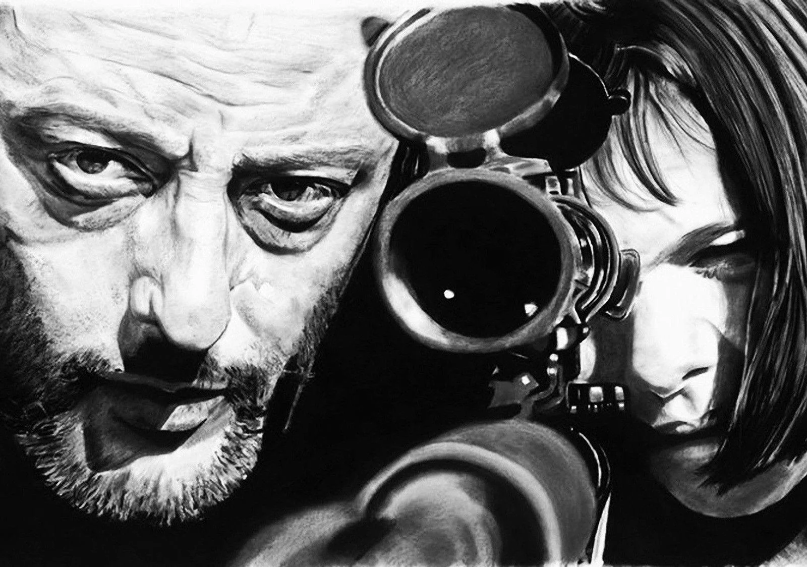 LEON; THE PROFESSIONAL Movie Textless Art Natalie Portman Art Film Print Silk Poster Home Wall Decor 24x36inch