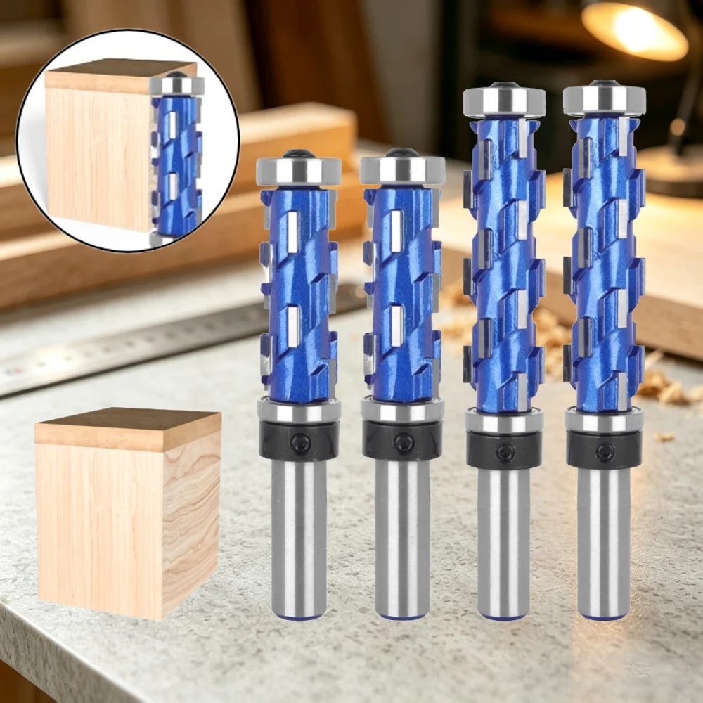 Carbide Spiral Flush Trim Router Bits 1/2 Inch Shank Woodworking Milling Cutter Double Bearing Template Trim Bit for Wood Edge