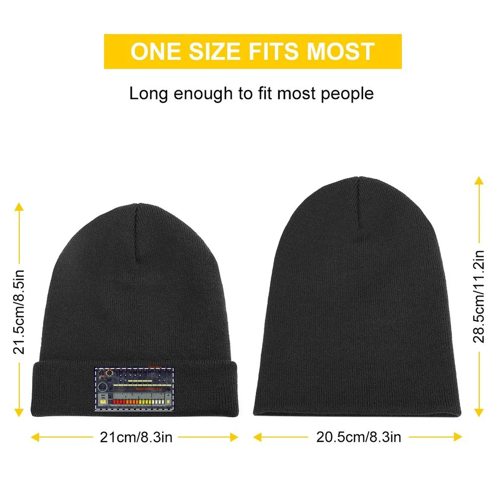 Roland TR-808 Rhythm Composer Drum Machine Vintage Knitted Cap Hat Luxury Brand Hood Golf For Women Men's image 2