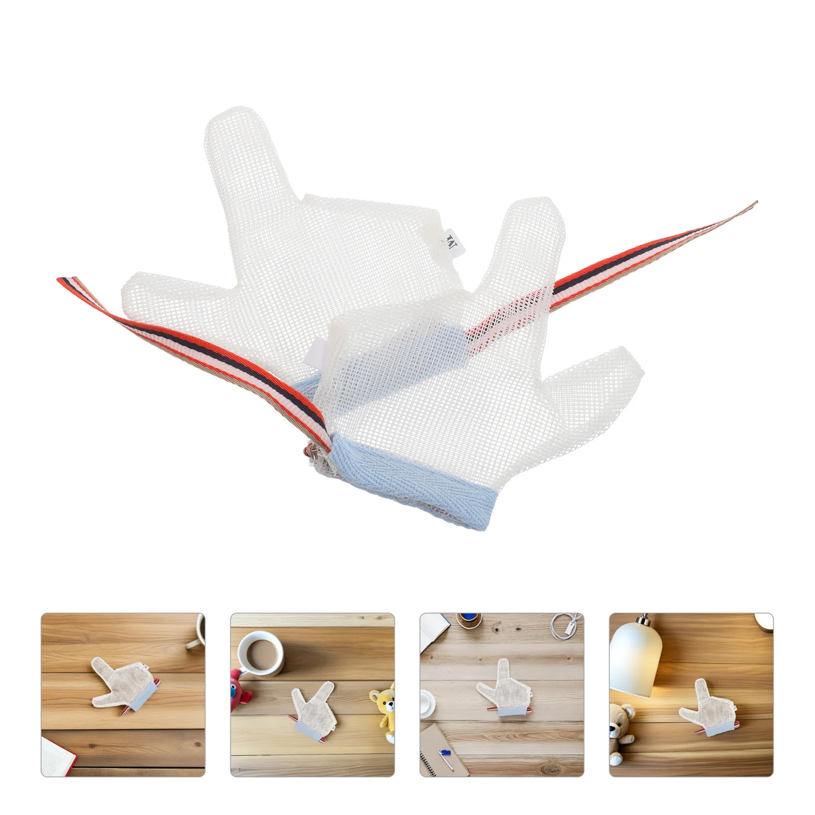 

1pcs 1 Pair Baby Anti Thumb Sucking Mittens White Soft Infant Finger Guard Gloves For Toddlers Stop Sucking Thumb Protection Day