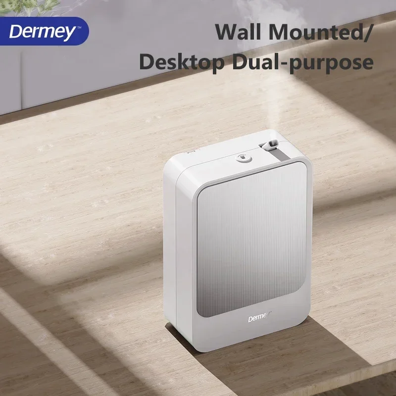 In stock Dermey M108 Wall-Mounted Smart Waterless Aroma Diffuser Battery Operated Electric Nebulizer Diffuser Use Top Sale