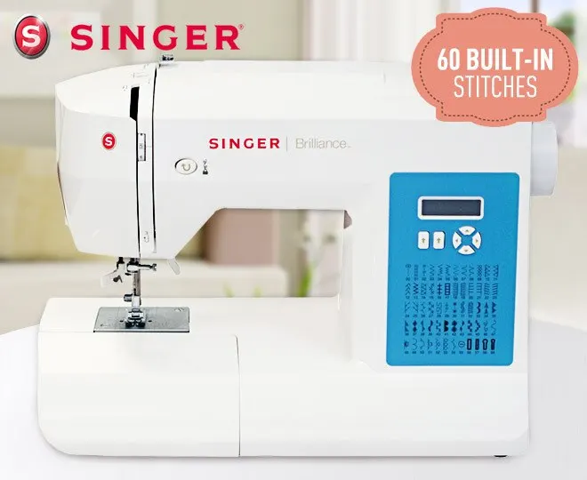 Singer Brilliance 6160 Sewing Machine, LCD Display, 4 x Full automatic, Overlock, 60 built-in sewing, russia-Europe, Automatic