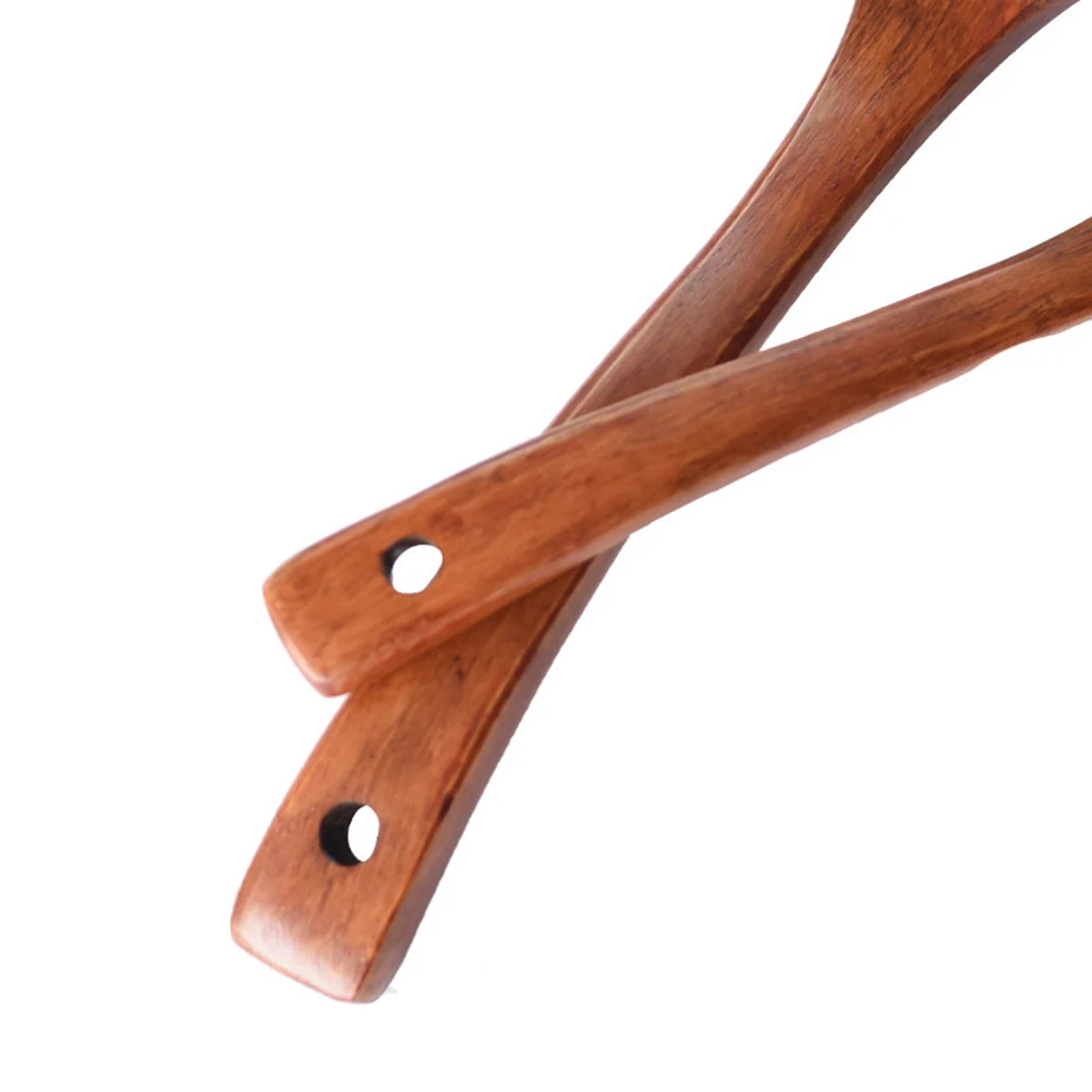 

2pcs Natural Wooden Soup Spoon Large Porridge Spoons For Kitchen Catering Home Cooking Teaspoon Hangable Design Heat Resistant