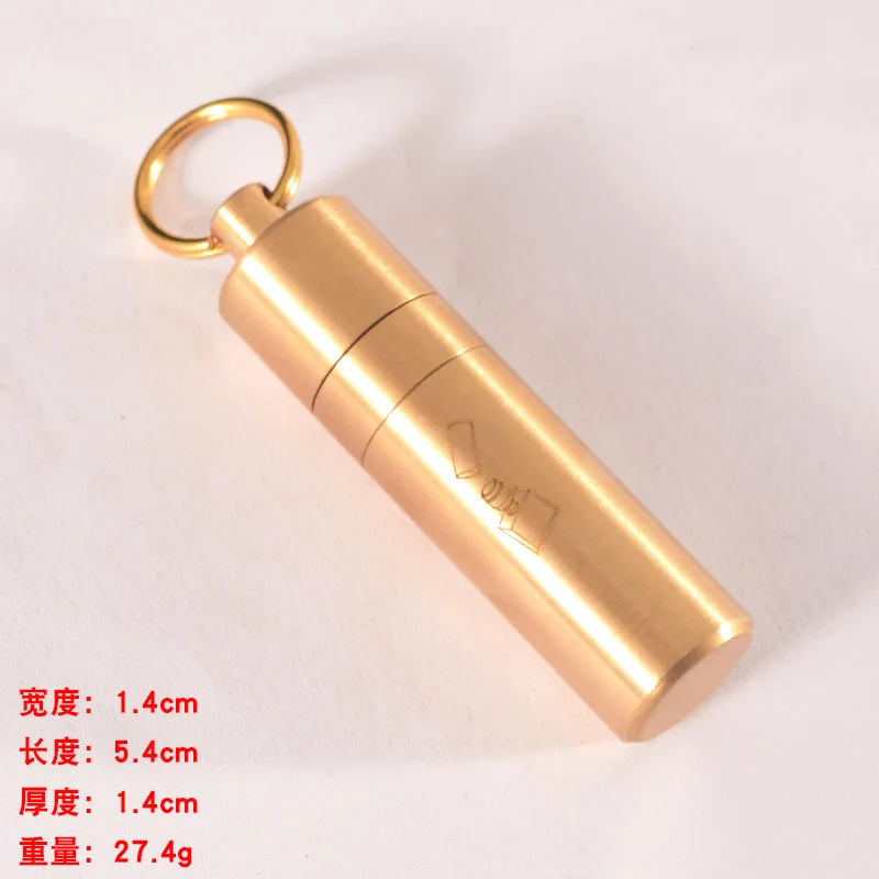 Mini Portable Brass Lighter Fuel Gasoline Oil Bottle Pot Spare 54*14MM