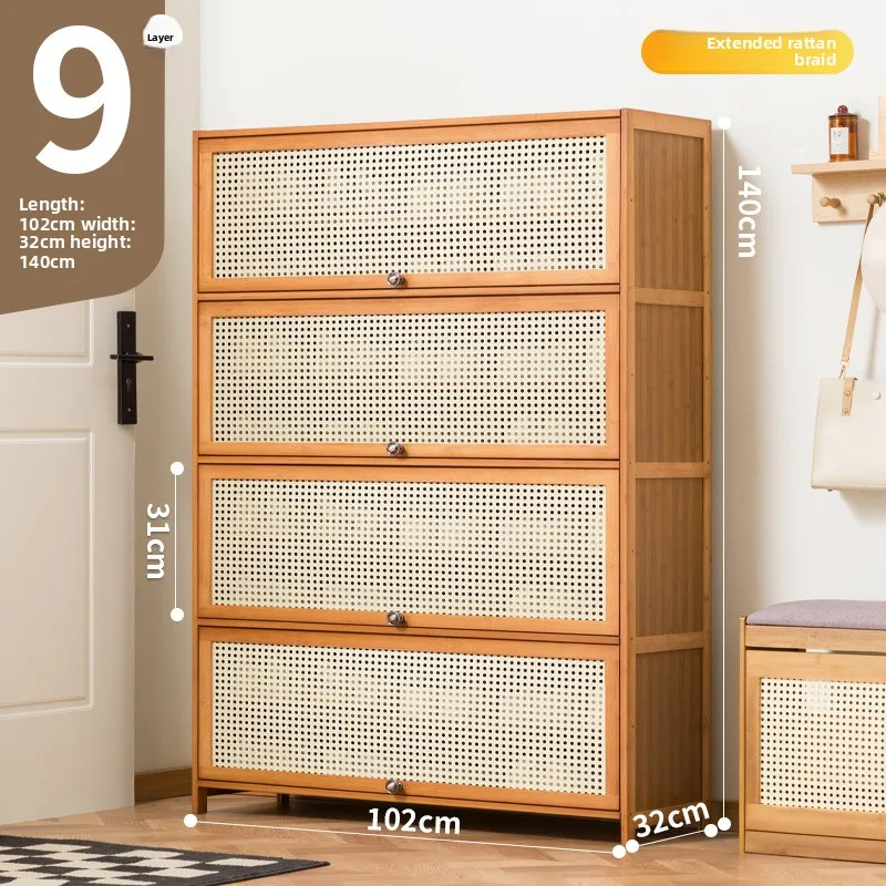 

Multi-functional Imitation rattan woven shoe cabinet, simple shoe rack at the door of the home, economical, good-looking indoors