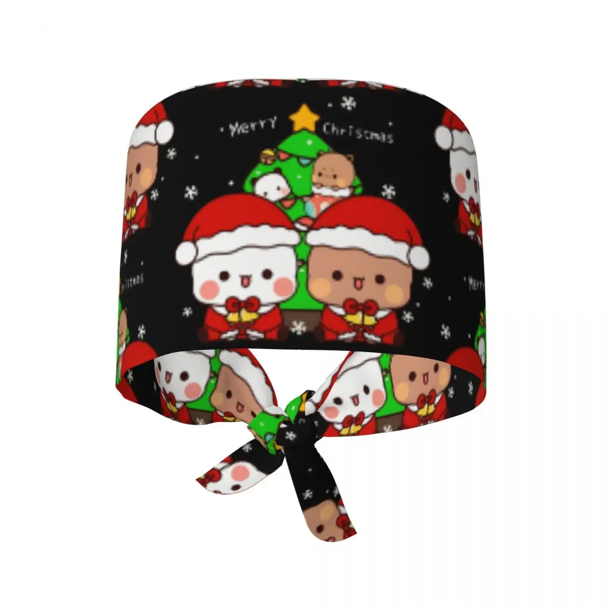 ナースハット Dudu Bubu 女性と男性用のワーキングキャップ メリークリスマス カジュアル ロングヘア スクラブキャップ 快適な医療用キャップ