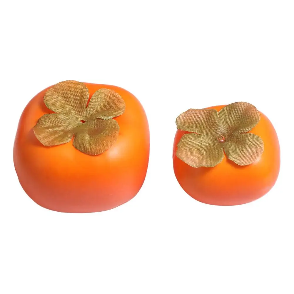 رغوة اصطناعية صغيرة البرسيمون الخضار الحرف اليدوية محاكاة الفاكهة واقعية مضحك وهمية البرسيمون مكتب الديكور الملحقات #5