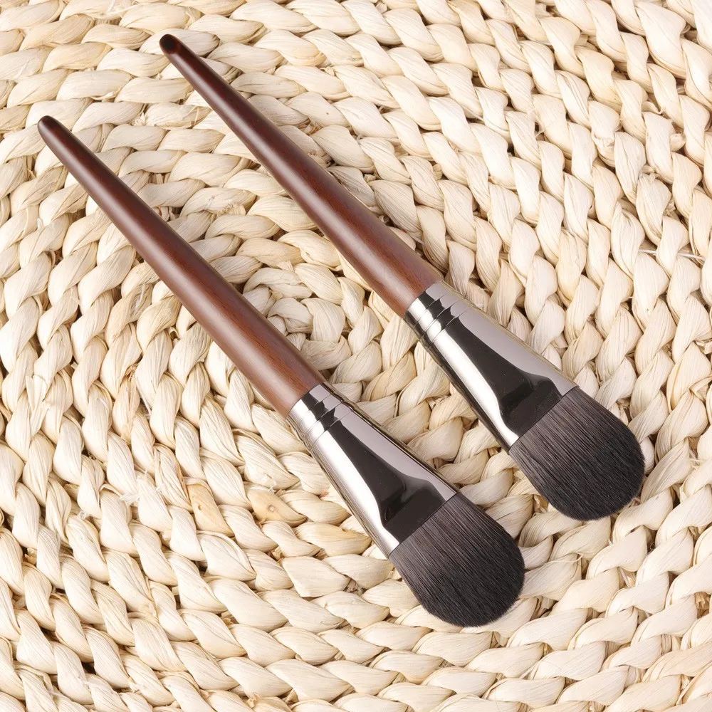 OVW 2pcs  Makeup Brush Set Cosmetic Synthetic Hair  Wood Handle Foundation Brush Concealer Beauty Tools